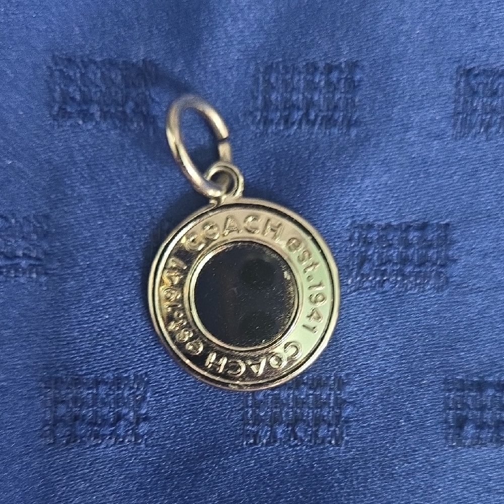 Coach Silver Round Logo Charm